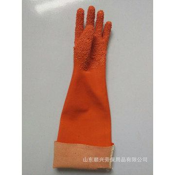 Gránulos de PVC naranja Guantes impermeables 60cm