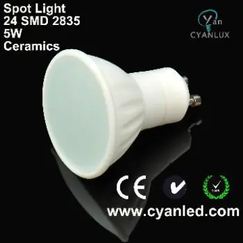 5W LED Ceramics spot light GU10 SMD frosted glass lamps lighting