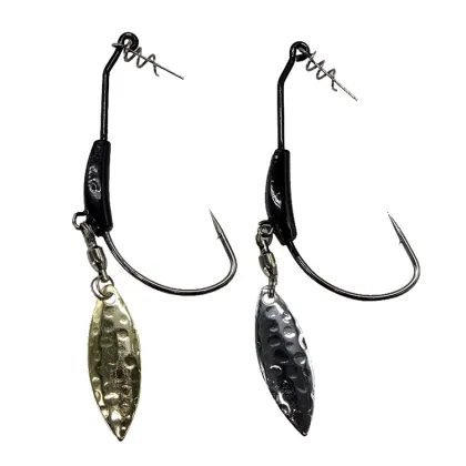 Bulk Big Game Saltwater Fishing Tackle: Sequins Barbed Jig Lead Head Wide Belly Crank Hook
