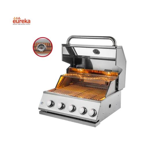 Outdoor Kitchen 4 Burners Barbecue Commercial Portable Bbq Grill Gas