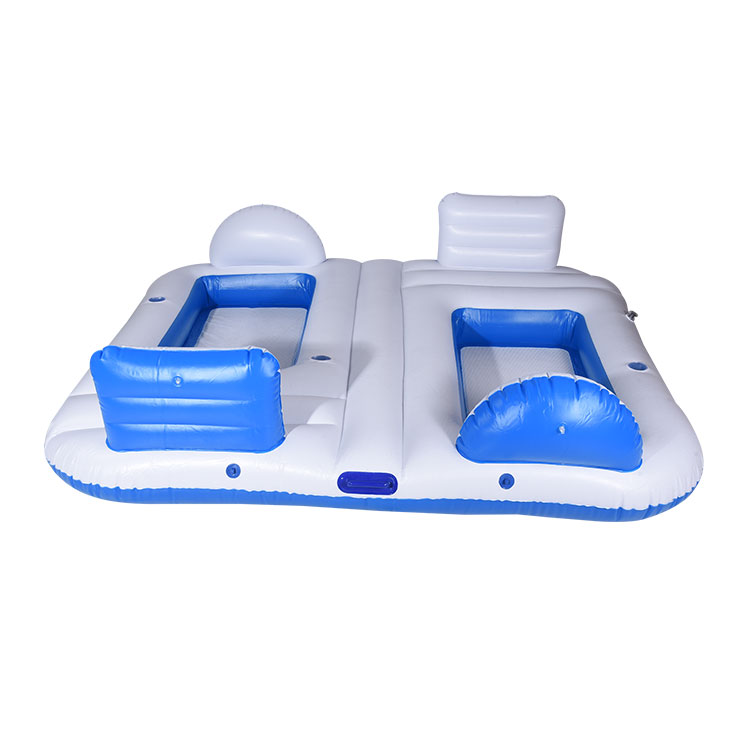 Three person multi-function net floating island