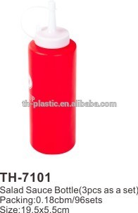 Hot Sale and High Quantity Salad Sauce Bottle(3pcs as a set) TH-7101