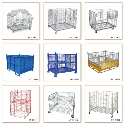 Stackable Bird Cages Foldable Clothes and Materials Rack Wire Container Factory