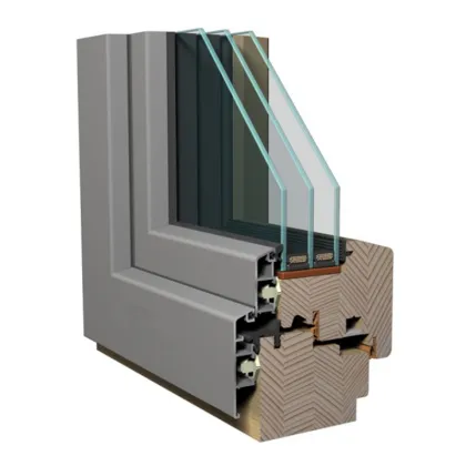 solid wood larch pine wood window