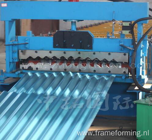 Colored steel roof panel corrugated roll forming machine