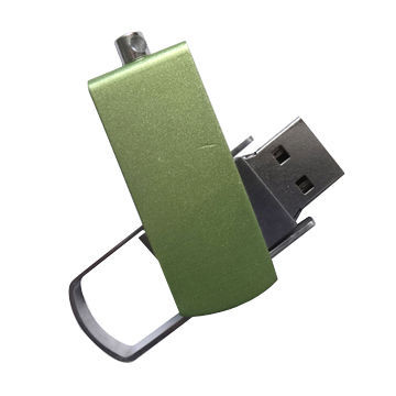 Swivel USB Flash Drive with USB2.0 Interface High-speed, Supports Logo Full Color Imprinted