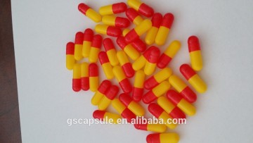 high quality 1 red -yellow gelatin environmental empty hard capsule