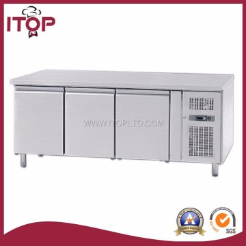 air-cooled type 3doors refrigerated pizza worktable