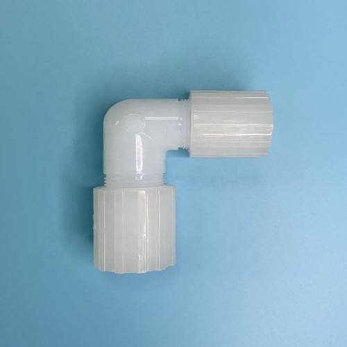 PFA Tube Connector 90deg Elbow Reducer