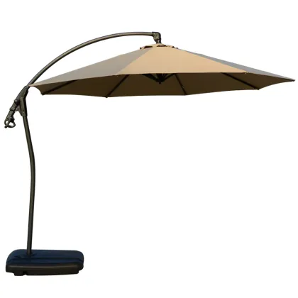 Hanging Umbrella 330x240 cm: Portable Patio Sun Protective Umbrella