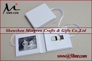 2015 Leather Photo USB Case Cover Folio Box album Holder