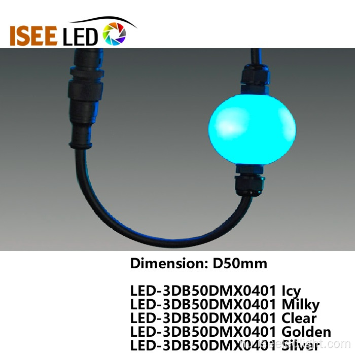 DMX512 D50mm LED RGB golyófény