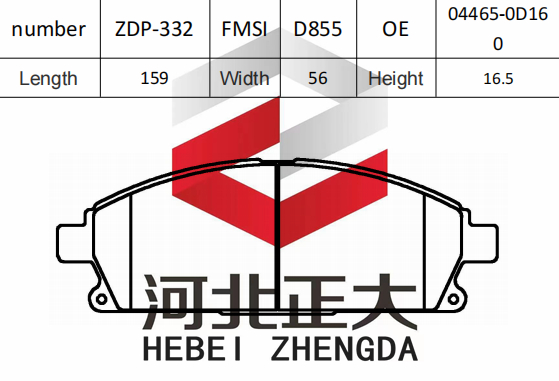 Brake pad of Nissan X-trial D855