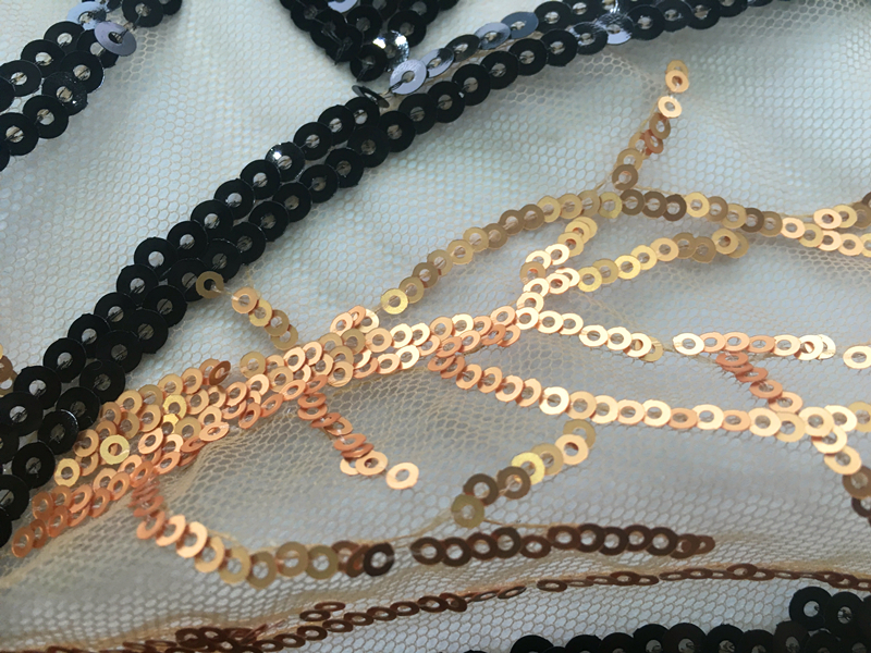 Shiny Party Dress Embroidery Fabric