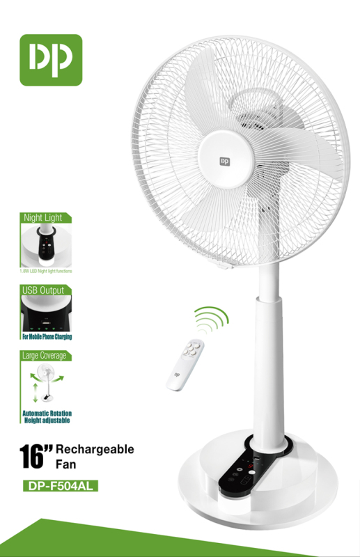 Rechargeable Standing Fan Oscillating Floor Fans for Home