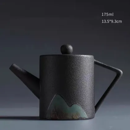 Japanese-Style Round White Ceramic Teapot for Kung Fu Tea