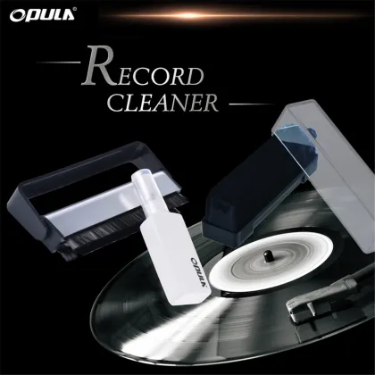 Anti-static record brush 2in1 vinyl record cleaning system