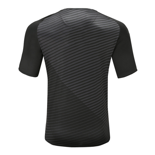 Herren Dry Fit Soccer Wear T-Shirt Schwarz