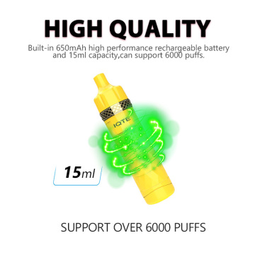 Iqte shine 6000 puffs dùng một lần