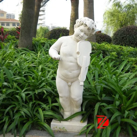 Kid boy nude angel statue