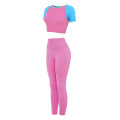 Women seamless crop top and yoga legging