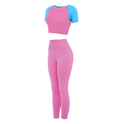 Crop top et legging de yoga sans couture pour femme