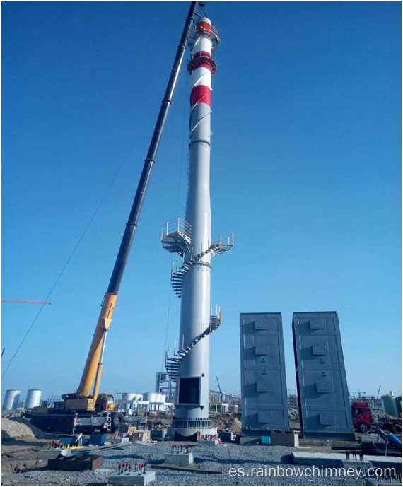 Chimenea de acero independiente de 50 m