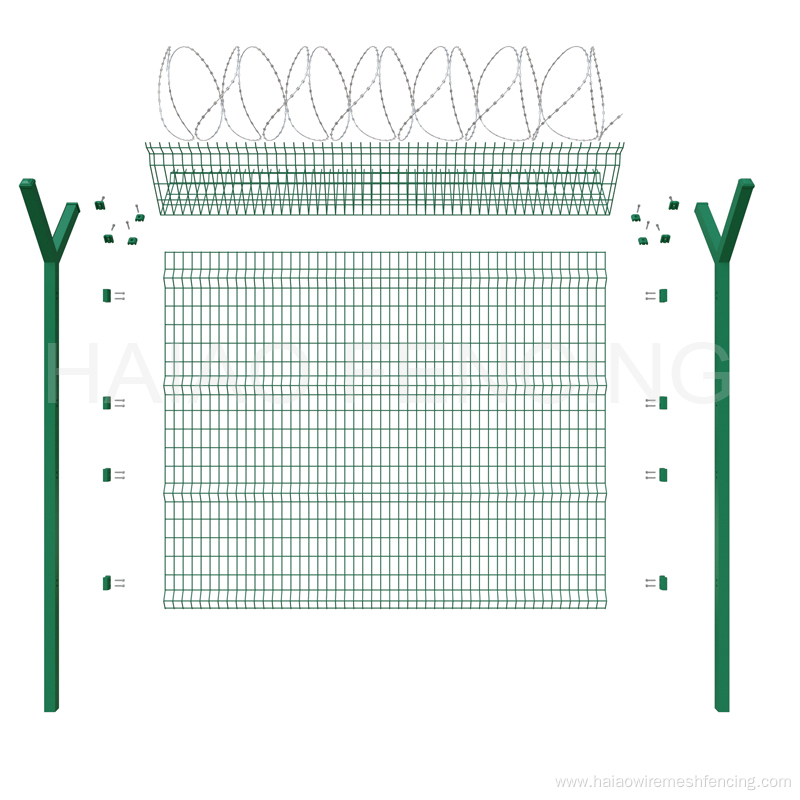 metal diamond mesh fence 3D fence panel