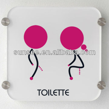 Acrylic Pictogram sign, Novelty design plexglass toilet sign PSIGN-002