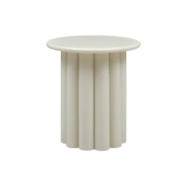 Modern cylinder white coffee table with storage