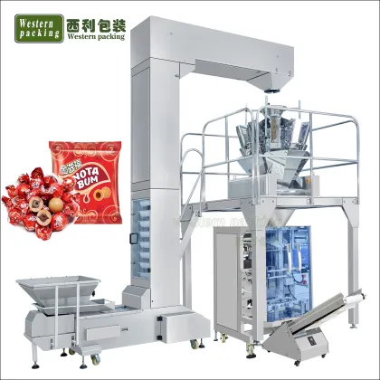 Automatic Multihead Weigher for Packing Dried Cranberries in Plastic Bags