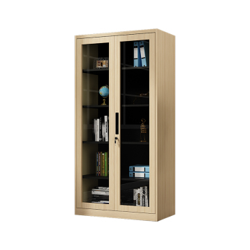 Modern Wooden Display Cabinet for Natural Office Decoration and File Storage