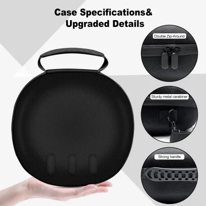 Shockproof Travel Case for Meta Quest 3: Oculus Quest 3 Headset Storage Bag with Shoulder Strap