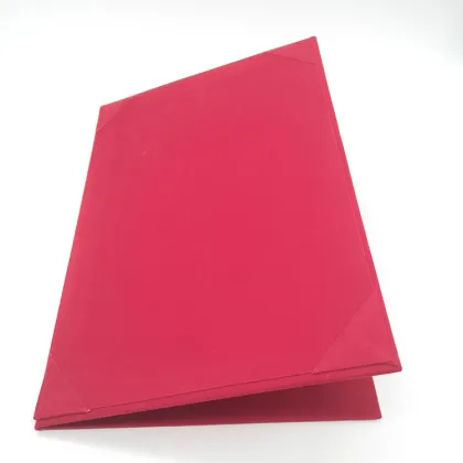Custom Red Velvet Luxury Paper Menu