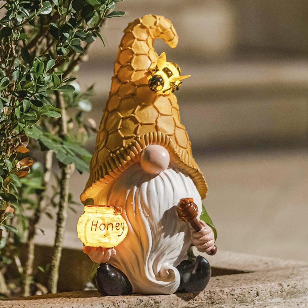 Résine d&#39;été abeille gnome figurine