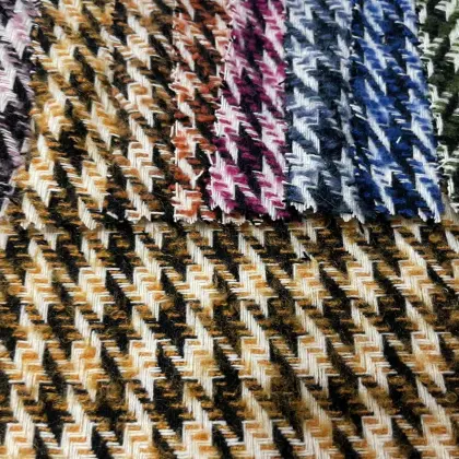 Tweed Fabric Houndstooth Wool Fabric For Suit Coat