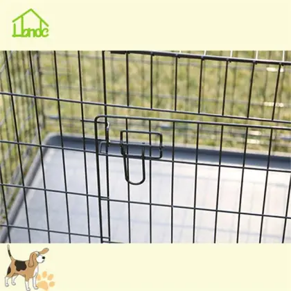 Solid black dog crate stackable
