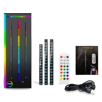 47\" LED Ambiance Floor Lamp with Reactive Music Modes and Remote Control
