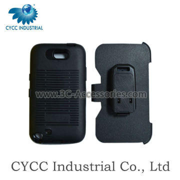 Fashion Plastic and Silicon Case for Samsung N7100