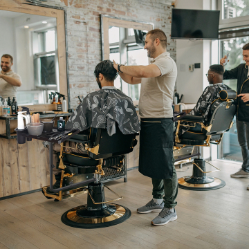 Rotatable Hair Salon Barber Chair with Tray