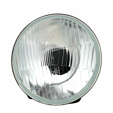5-3/4 Inch Plain Round Conversion Headlight for Truck and Tractor - Iron Glass, No H4 Bulb, Semi-Sealed Beam