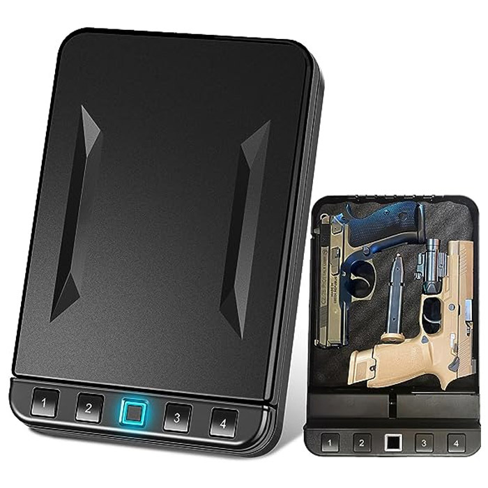 Quick Open Pistol Safe for Home Defense