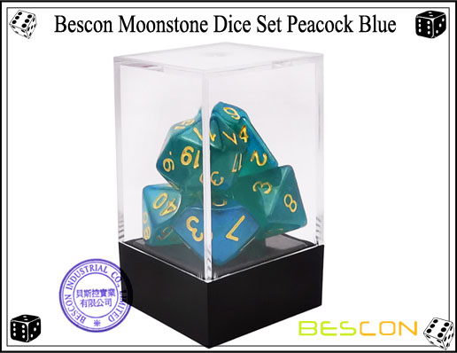 Peacock Blue Dice Set-2