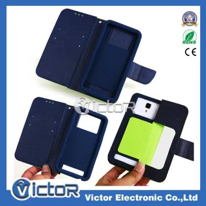 Universal case wallet style PU leather wallet case for iphone for samsung Cellphone accessory