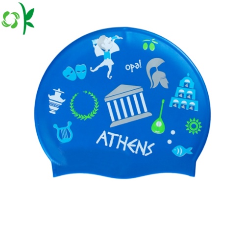 Bonnet de bain en silicone imperméable à la vente pour la natation