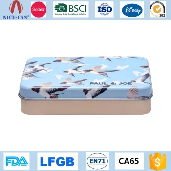 Nice Design China Manufacturer Rectangular Metal Tin Postcards Container