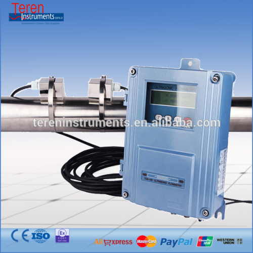RS485 modbus ultrasonic flow meter tds-100f wall mount with factory price