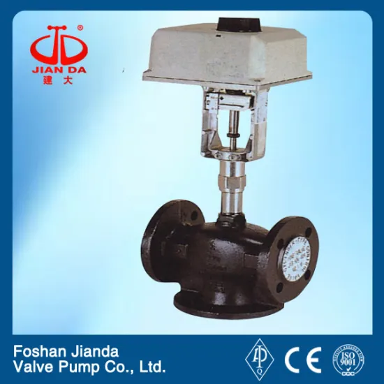 DIN 3 way electric control valve