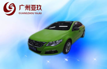Apple Green Matte Vinyl Wrap With Air Release Channels For Automotive