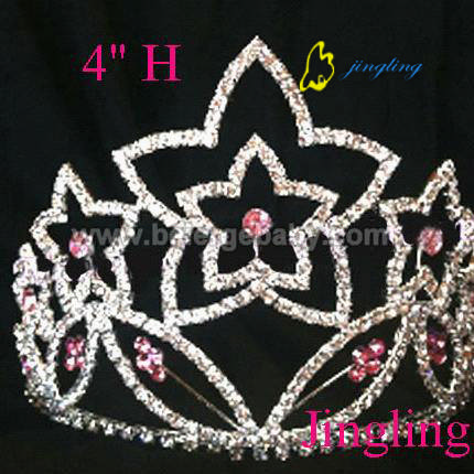Star style rhinestone patriotic pageant tiara